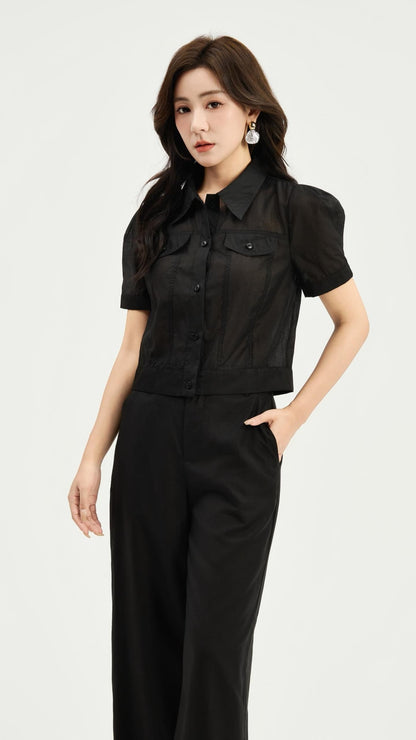 Ziri Tencel Top & Pants Set