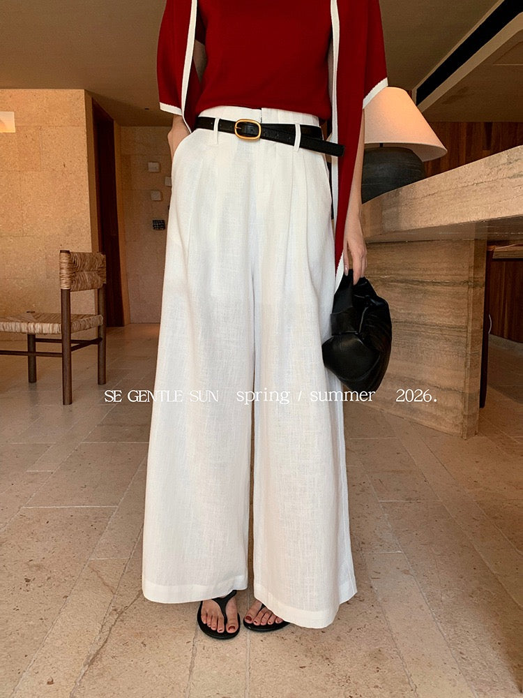 Hana Ramie Wide Legged Pants