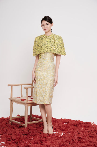 Fan Hua Orient Cropped Cape Jacket