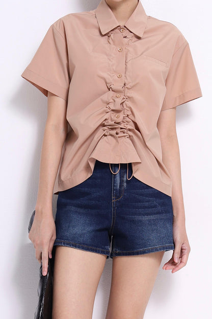 Mandy Drawstring Loose Shirt