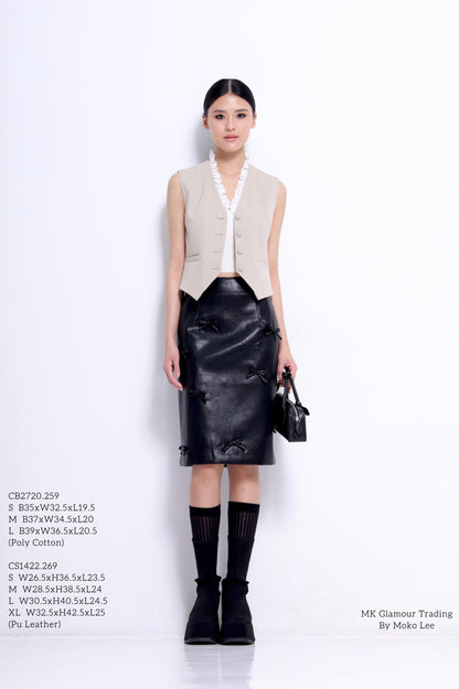 Bella Lace Collar Tailored Vest