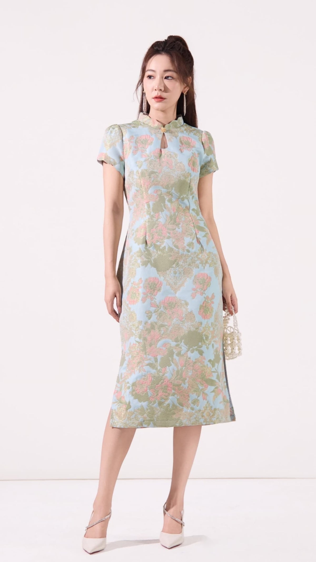 Ziri Jacquard Qipao Dress