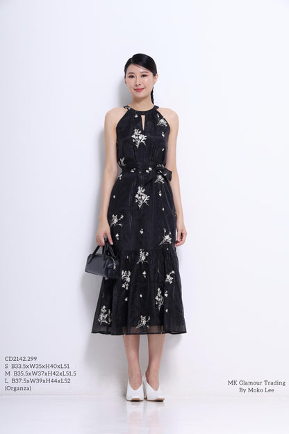 Mona Cut In Printed Dress