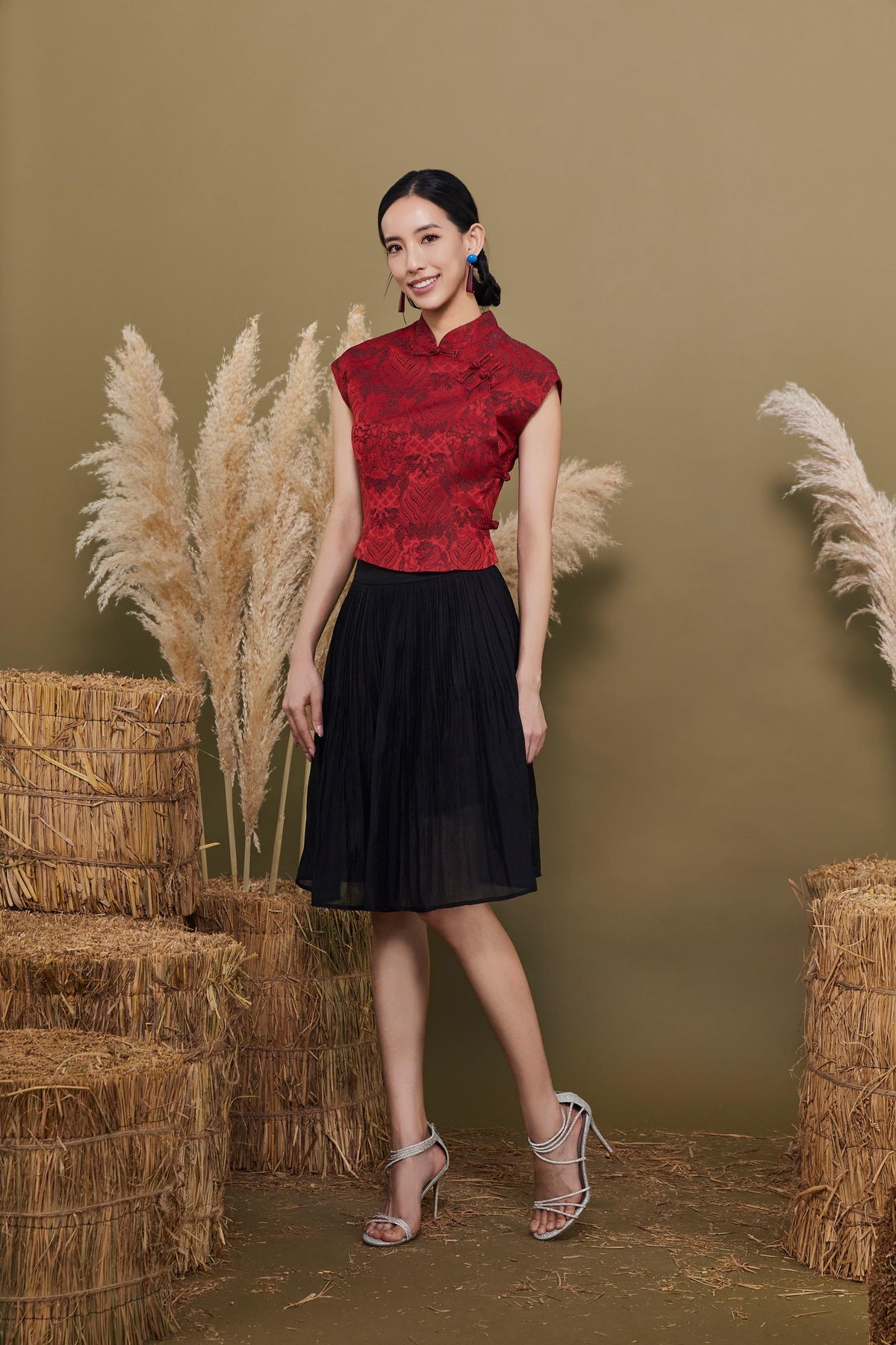 Yun Orient Jacquard Cheongsam Top
