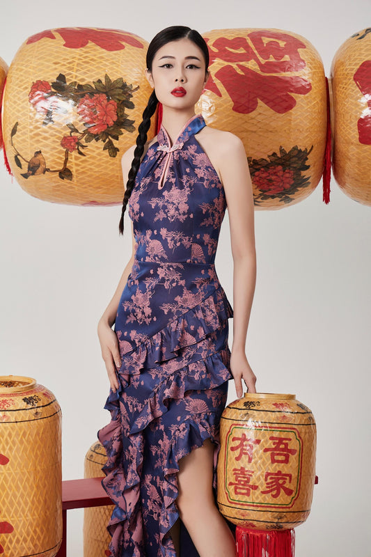 Yu Orient Ruffle Qipao Dress