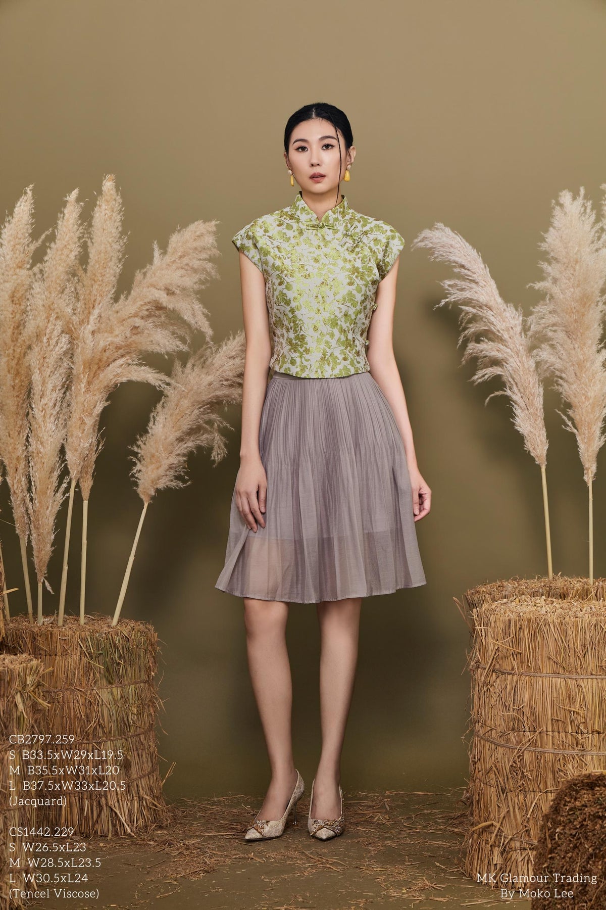 Yun Orient Jacquard Cheongsam Top