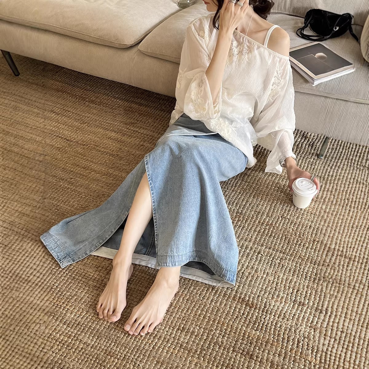 Sera Relaxed Lace Jacquard Top