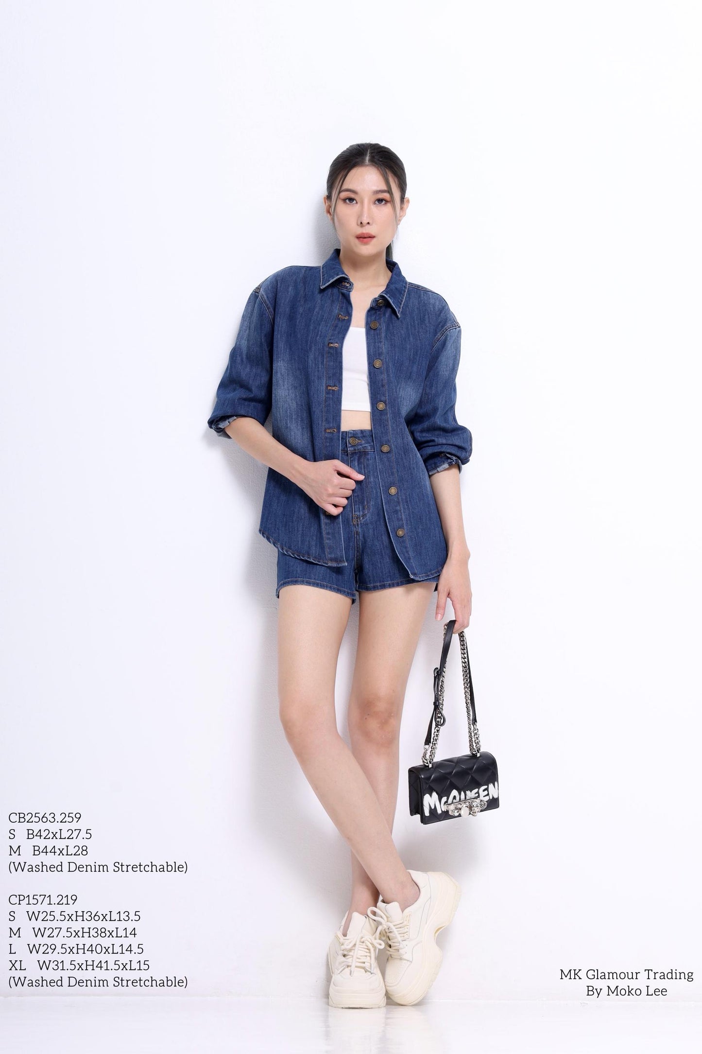 Mandy Washed Denim Shorts