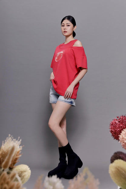 Ichigo Cutout Oversized Tee