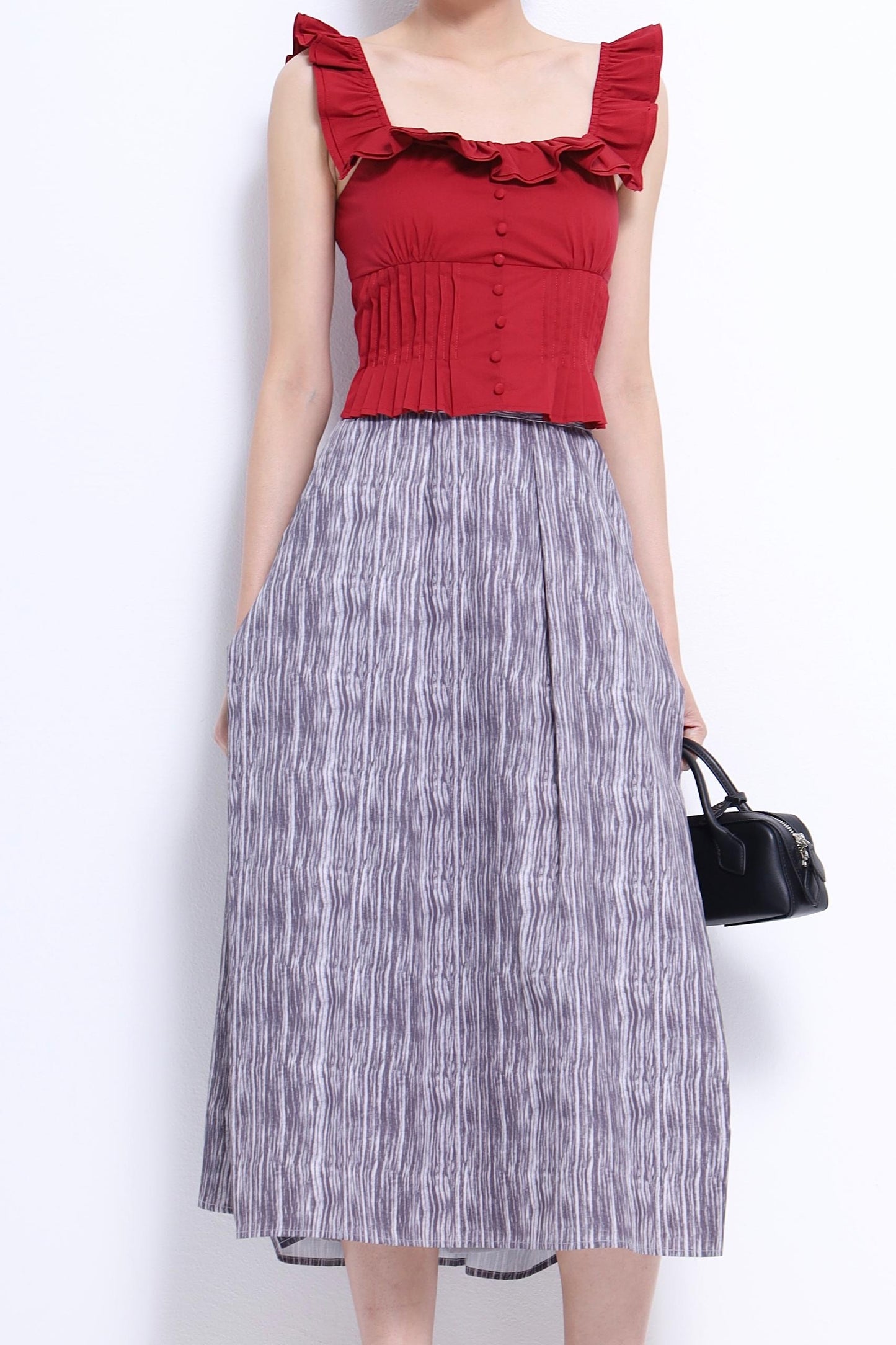 Kylie Ruffle Square Neck Top