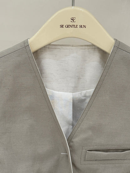 Gina Linen Tailored Vest