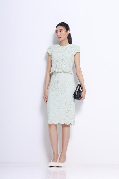 Stacey Cropped Lace Top