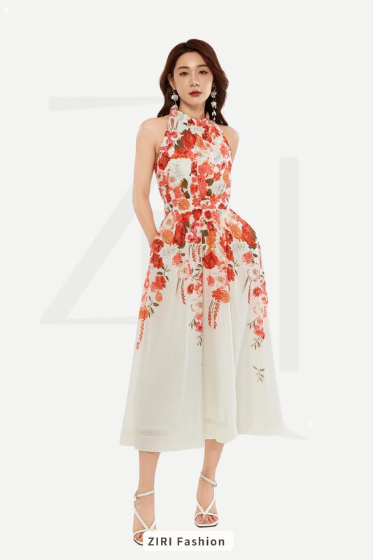 Daisy Pleated Floral Dress