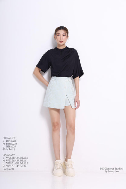 Nadya Asymmetrical Satin Top
