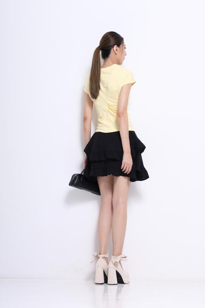 Janice Asymmetrical Knit Tee