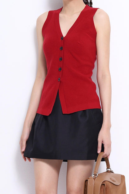 Claira V-Neck Knit Vest