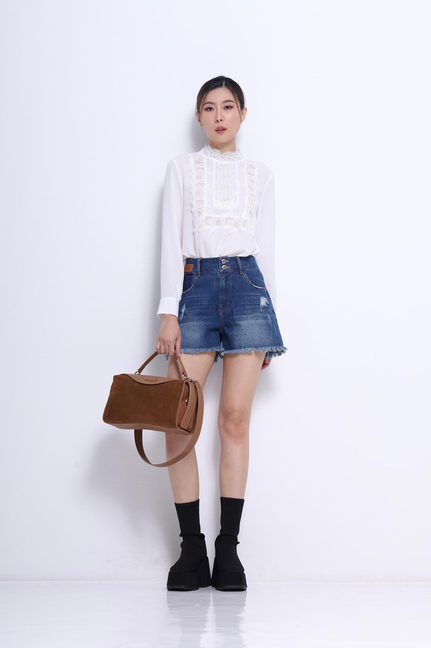 Lacey Mock neck Lace Blouse