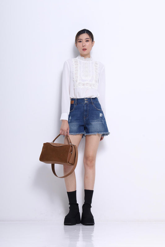 Lacey Mock neck Lace Blouse