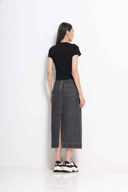 Denise Bicolor Denim Skirt