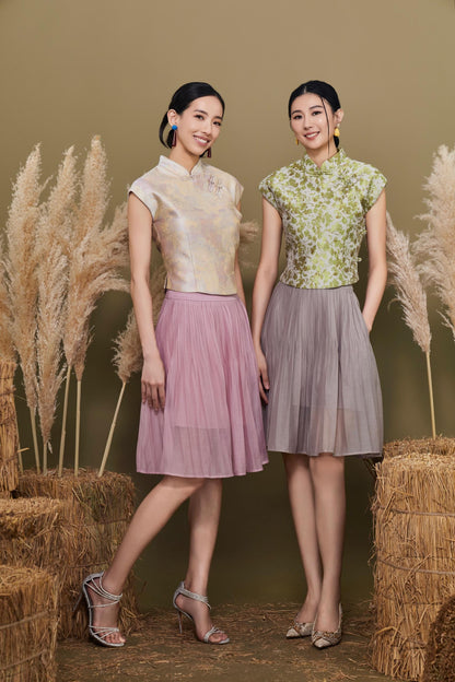 Yun Orient Jacquard Cheongsam Top