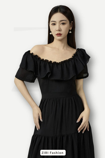 Ziri Flowy Ruffles Dress