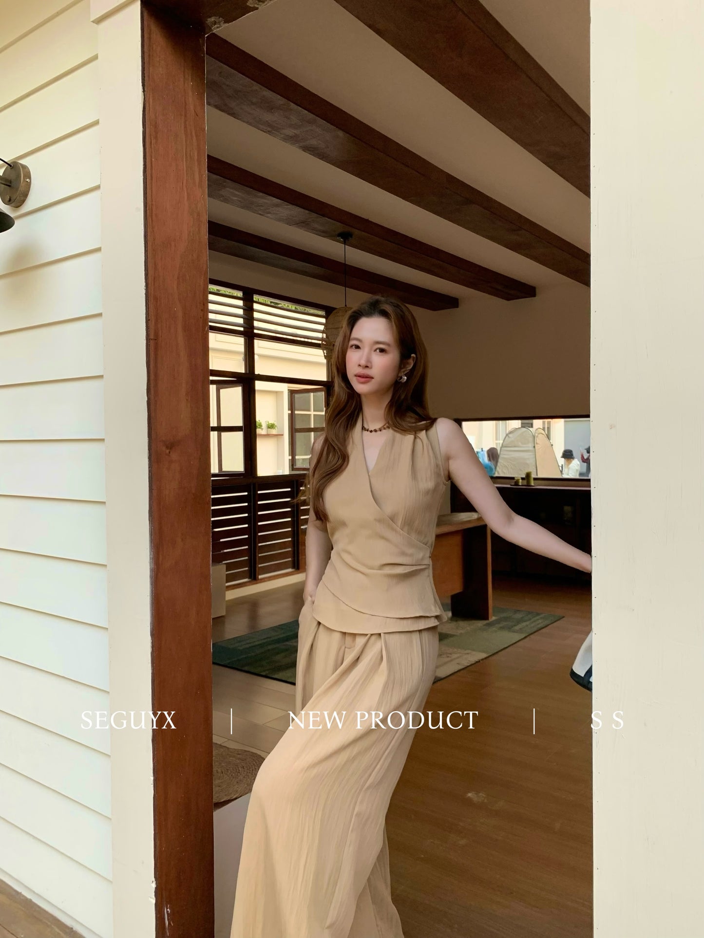 Lucy V-Neck Relaxed Pants Set