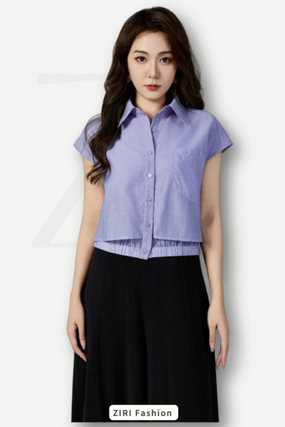 Ziri Tencel Layered Shirt