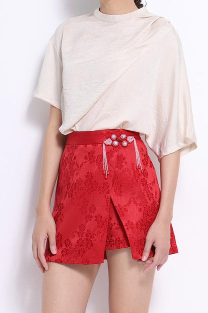 Nadya Asymmetrical Satin Top