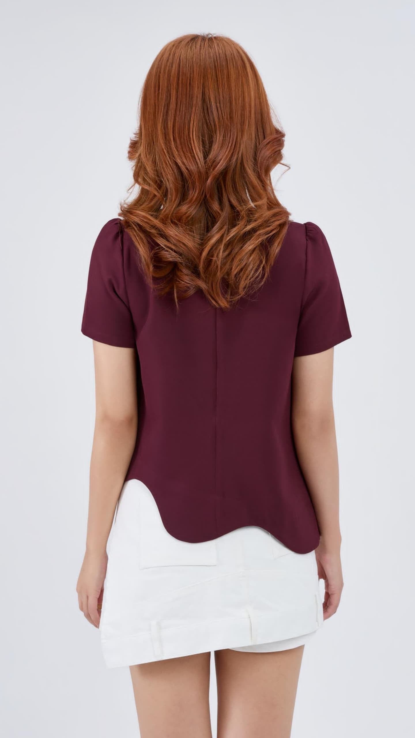 Ziri Scallop Hem Loose Top