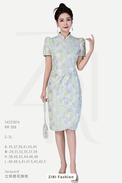 Ziri Jacquard Qipao Dress