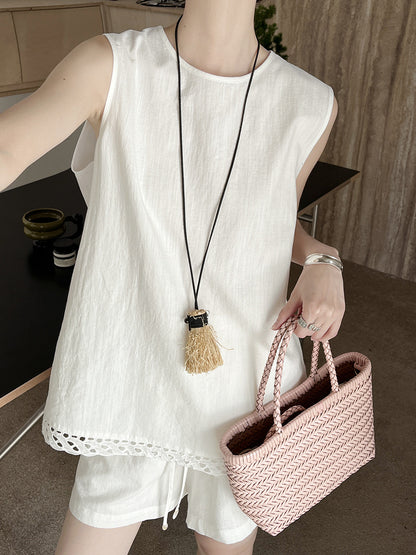 Zoey Broderie Linen Setwear