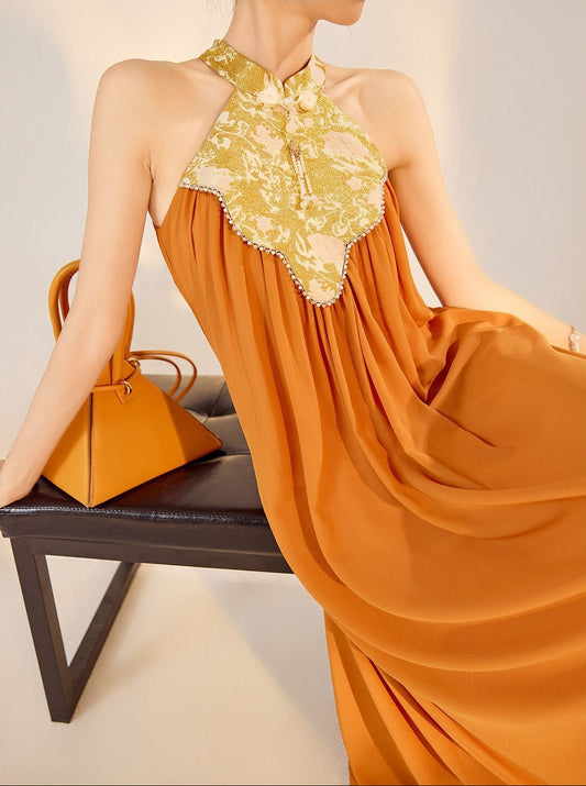 Ruyi Orient Halter Dress