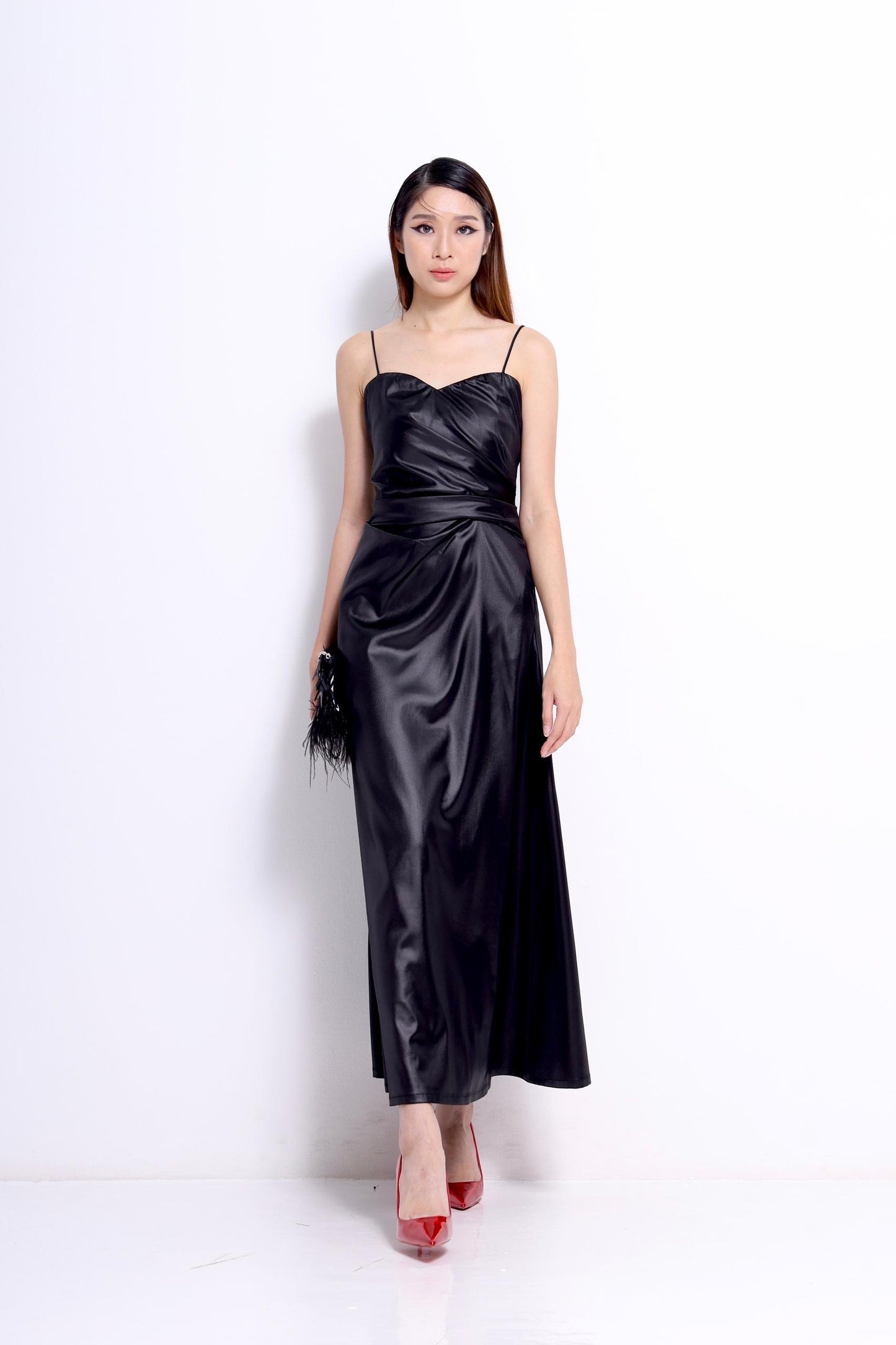 Dani Leather-like Evening Dress