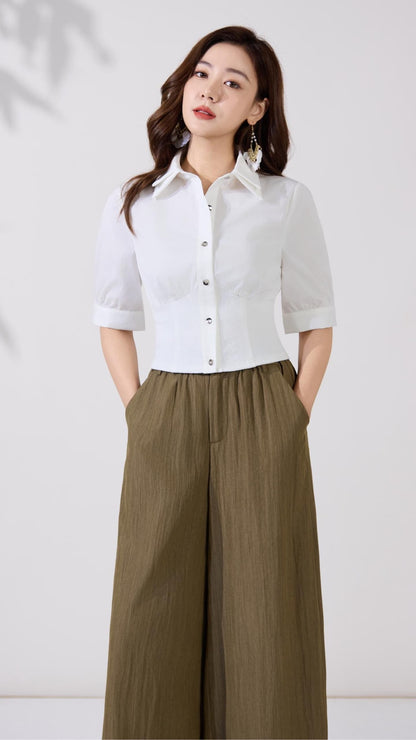 Ziri Ribbed Knit Cotton Shirt