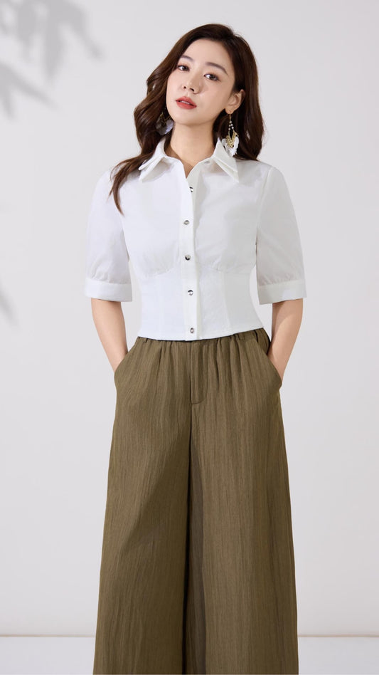 Ziri Ribbed Knit Cotton Shirt