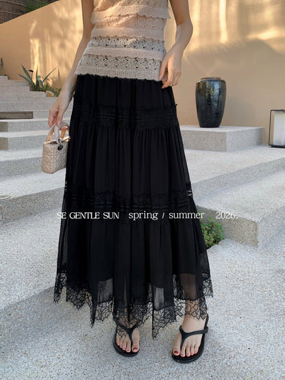 Luna Lace Layered A-line Skirt