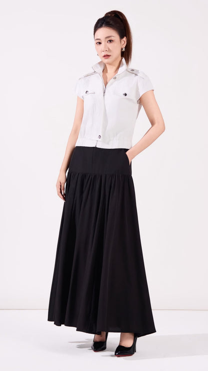 Ziri Biker Cropped Vest