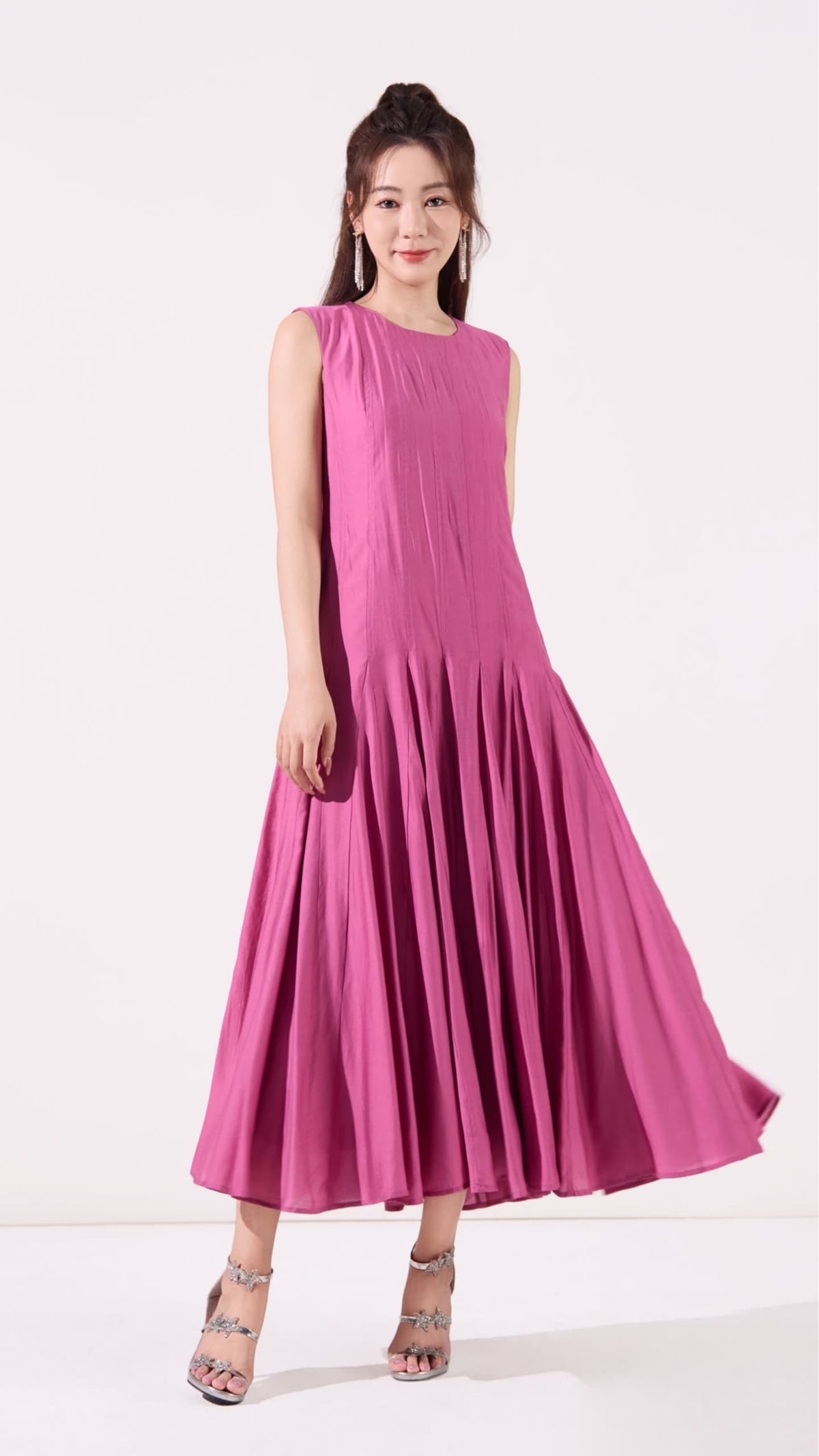 Ziri Tencel Pleated Dress