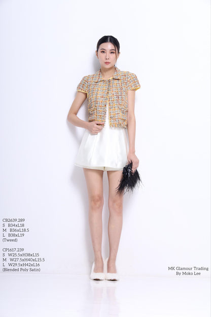 Venetia A-line Satin Skorts