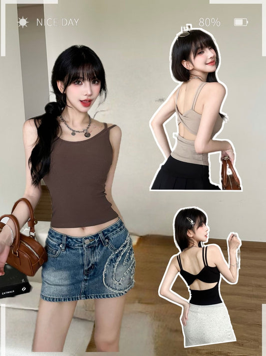 Rita Airy Spaghetti Top (Padded)