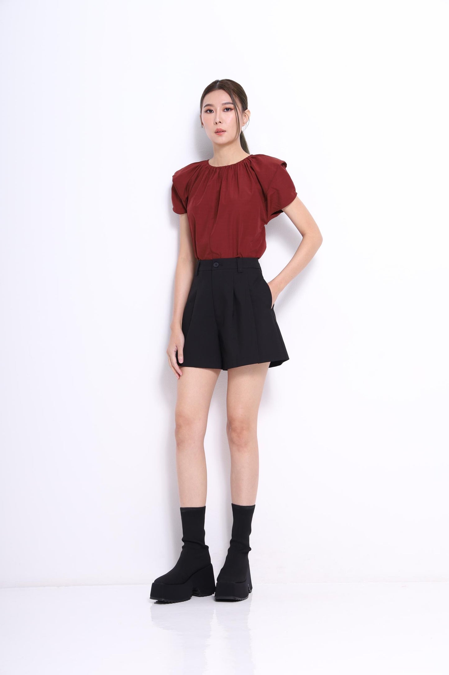 Leah Boxy Puff Sleeve Top