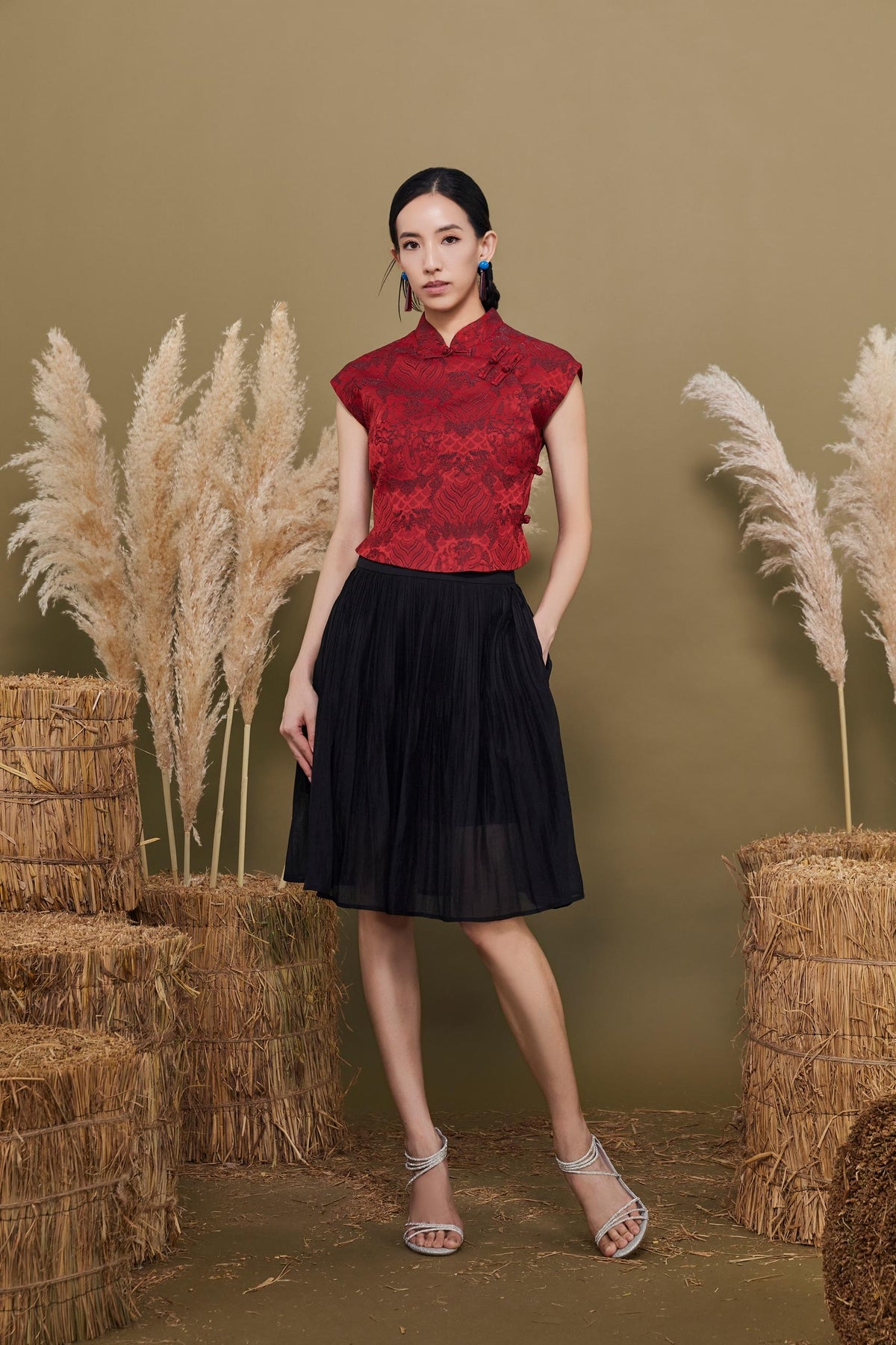 Yun Orient Jacquard Cheongsam Top