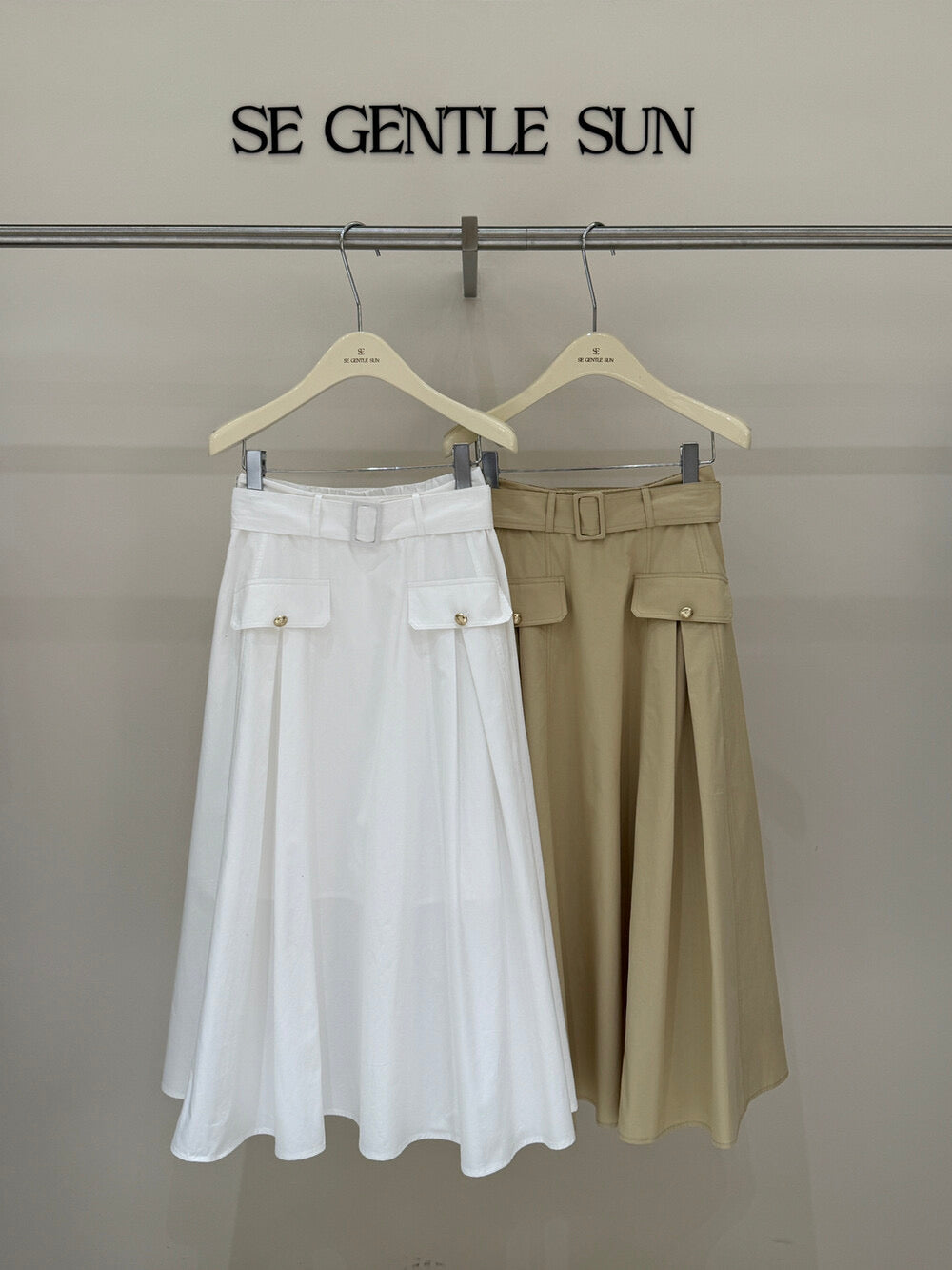 Sonia Belted A-line Skirt