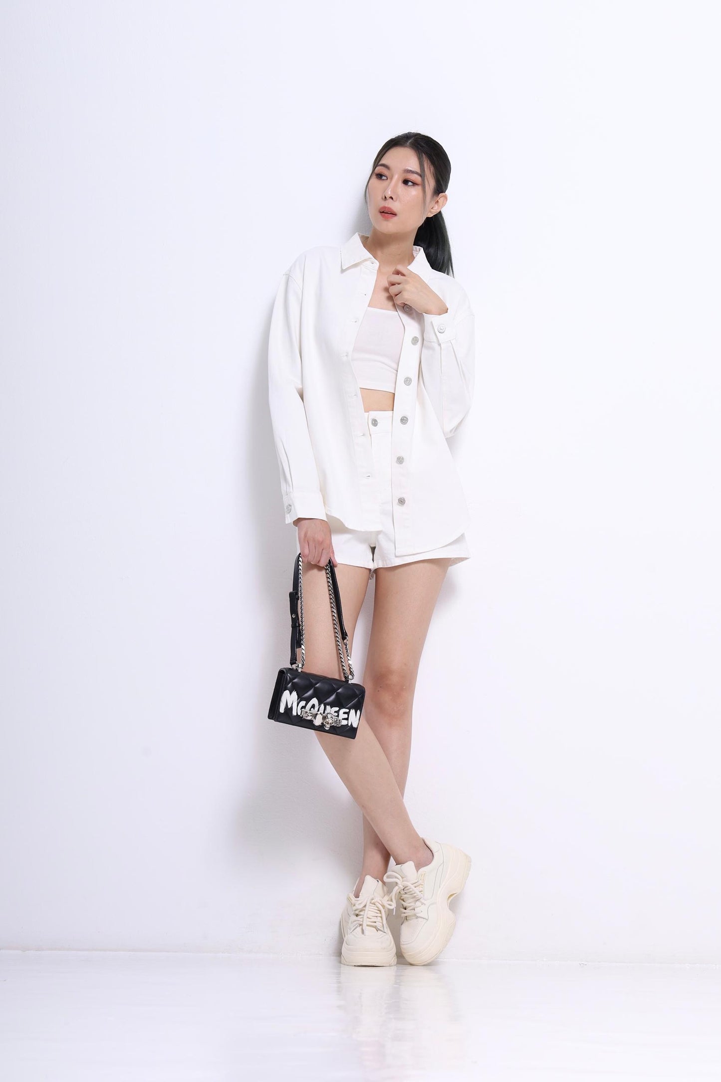 Mandy Washed Denim Shorts