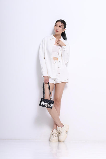 Mandy Washed Denim Shorts