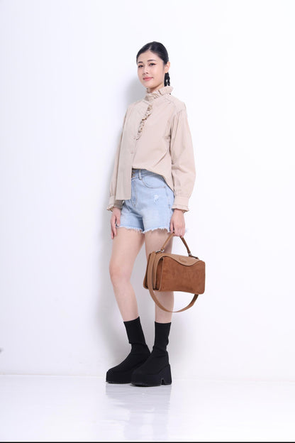 Marant Ruffle Collar Asymmetrical Shirt