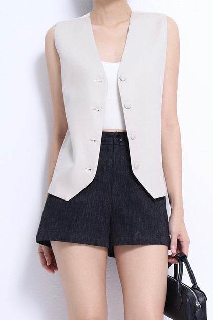 Kali Bi-Color V-Neck Vest