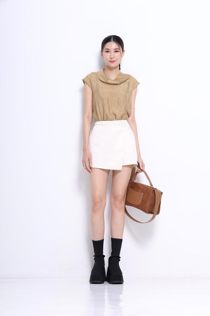 Elena Cowl Neck Satin Top
