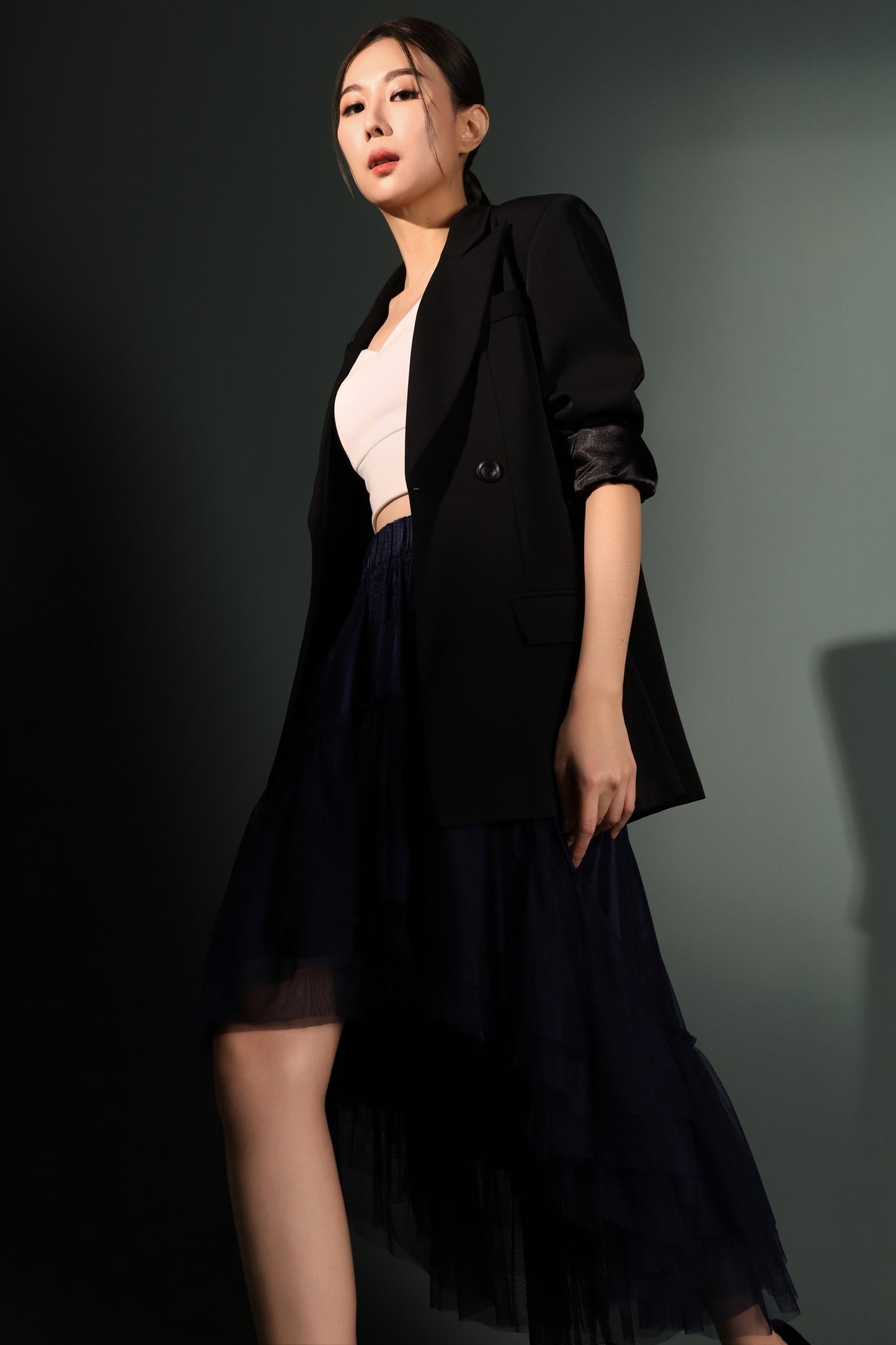 Pansy Asymmetrical Tulle Skirt