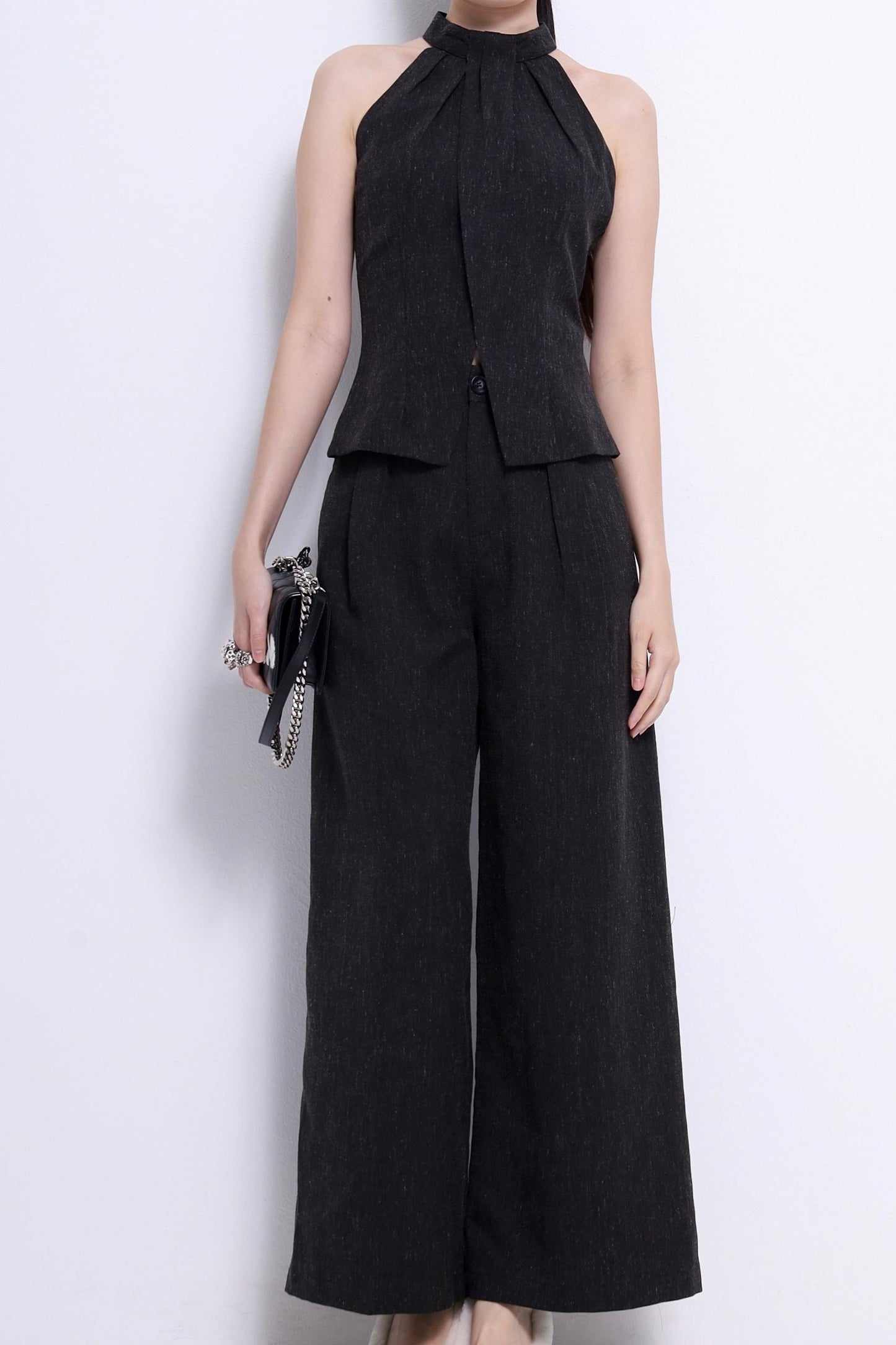 Solar Cut Out Linen Top